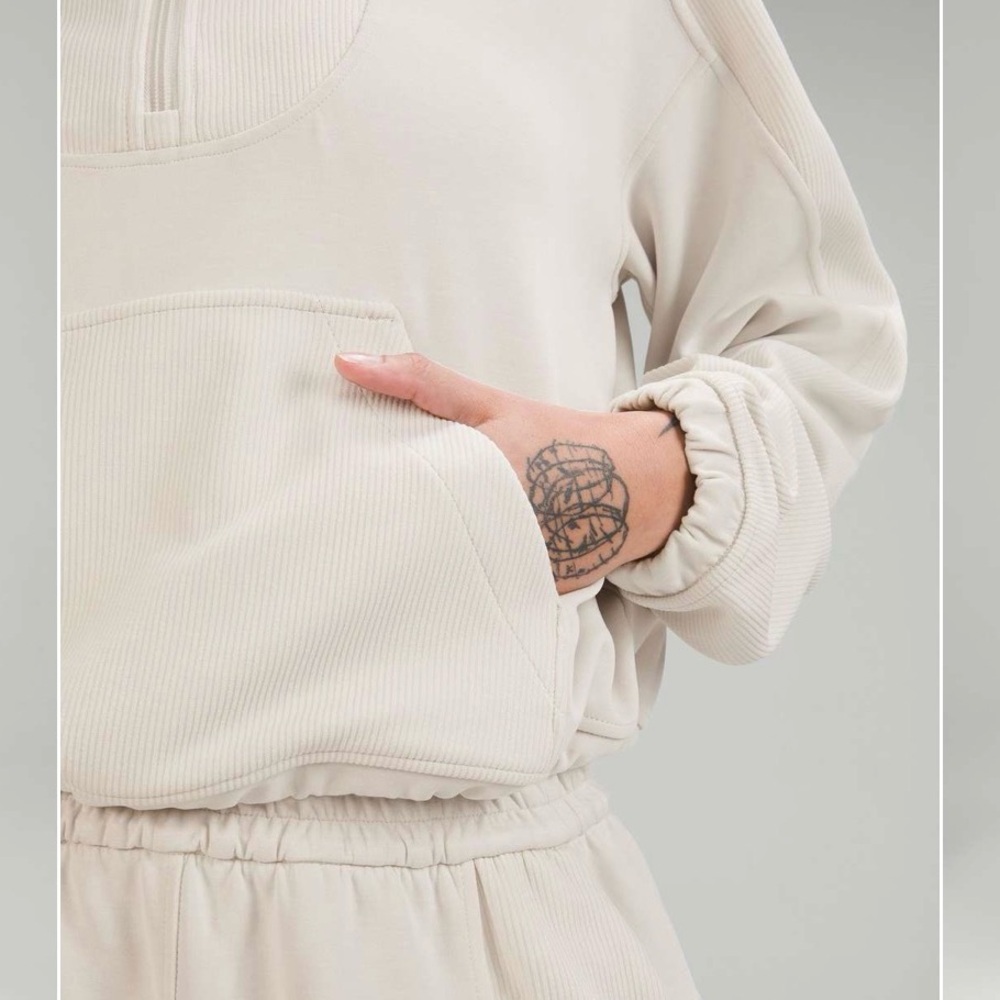 Lululemon brushed Softsteme half-zip pullover whi… - image 2